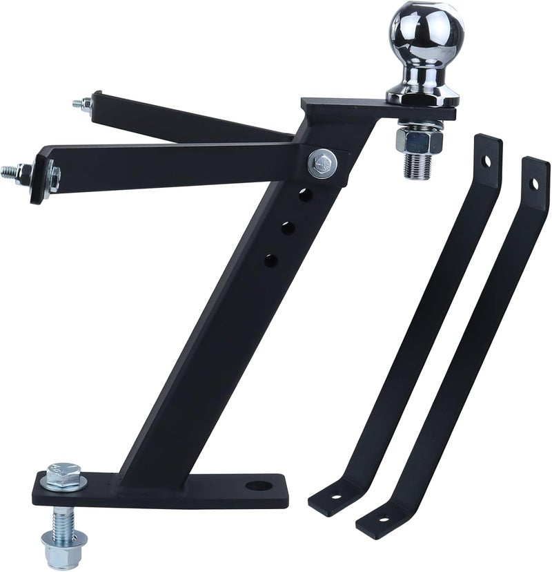 LANEAGLE Lawn Mower Trailer Hitch with Chromed Ball Hitch 2,000 lbs (1-7/8"x3/4"x2") for Cub Cadet, Husqvarna, Huskee, Craftsman and Most Conventional Lawn Mowers - Image 1